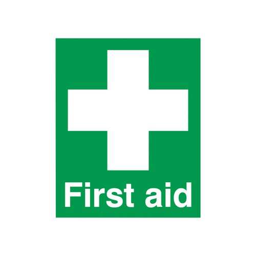 Safety Sign First Aid Sign PVC 100x250mm FA00607R