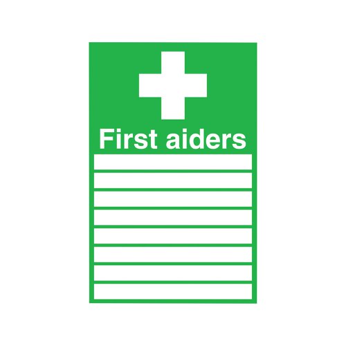 Safety Sign First Aiders Self-Adhesive 300x200mm FA01926S