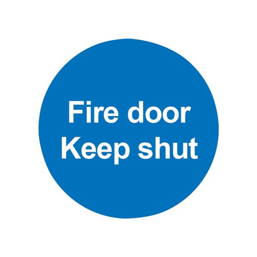 Safety Sign Fire Door Keep Shut 100x100mm PVC FR07002R | Signs and Labels