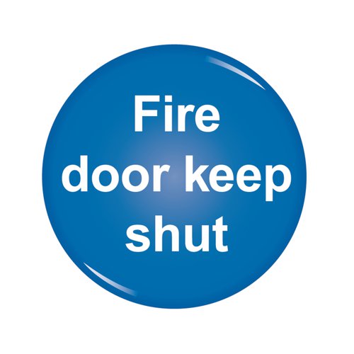 Domed Sign Fire Door Keep Shut Symbol 60mm RDS9 | Brady Corporation Ltd