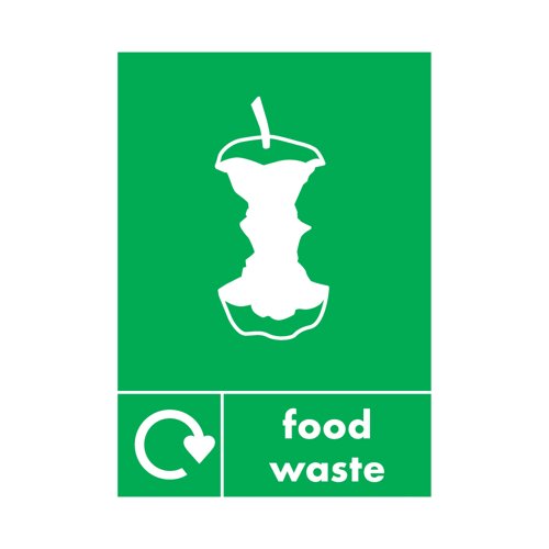 A5 Sign Self Adhesive Food Waste (Pack of 5) Y7321010