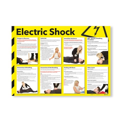 Electric Shock Sign Landscape A2 Y1735073