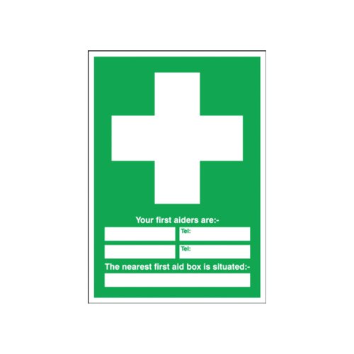 Safety Sign First Aid 600x450mm PVC E91A/R