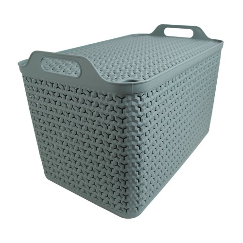 Strata Extra Large Basket with Lid 42L Green XW131-LPG-VW