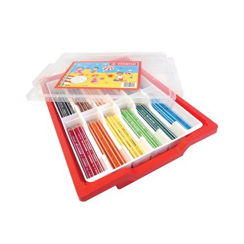 Stabilo Trio Thick Colouring Pencils Triangular Shaped Assorted Classpack (Pack of 96) 203/96 Drawing Pencils SS20396