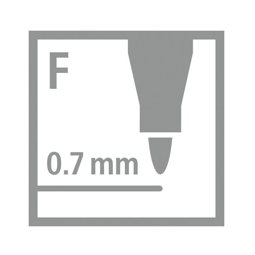 The Stabilo Trio A-Z is a high quality fibre tip pen with a triangular grip zone to encourage the recommended tripod grip. The fine robust tip delivers a line width of 0.7mm, designed especially for drawing and writing; and, the washable ink ensures doodles and drawings can be removed with ease from both hands and clothes. Supplied in a gratnell tray of 144 pens in assorted colours.