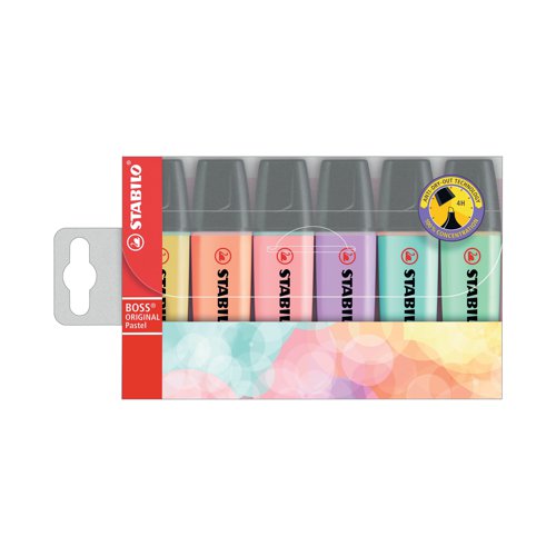 Stabilo Boss Original Highlighter Assorted Pastel (Pack of 6) 70/4-2