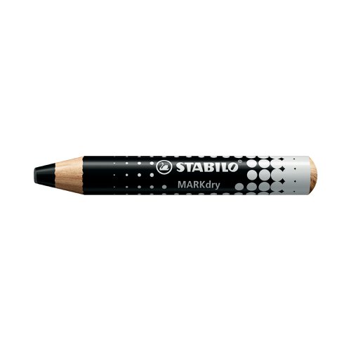 Stabilo Markdry Whiteboard Pencils Black (Pack of 5) 648/46 | Stabilo