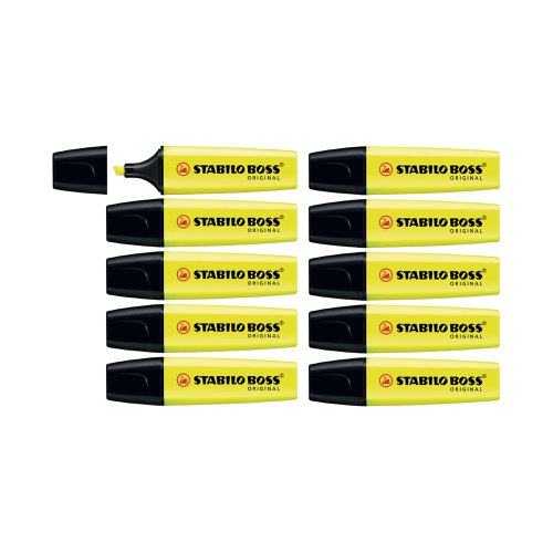 Stabilo Boss Original Highlighter Yellow (Pack of 10) 70/24/10