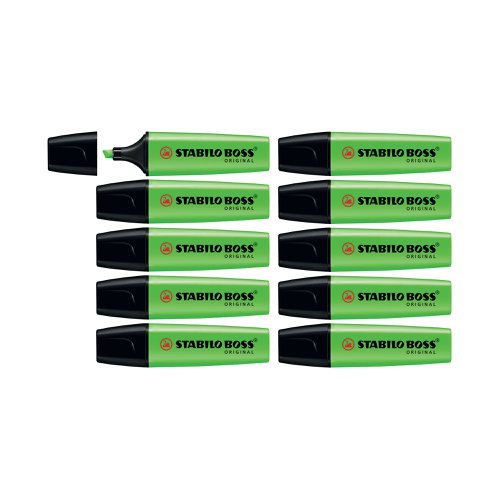 Stabilo Boss Original Highlighter Green (Pack of 10) 70/33/10