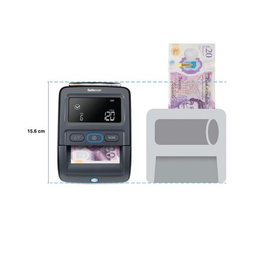 Safescan 155-S Auto Counterfeit Dectector with RS-100 Banknote Stacker