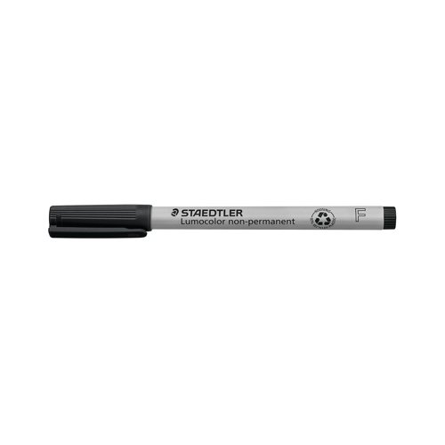 Staedtler Lumocolor Non-Permanent Universal Pen Fine 0.6mm (Pack of 10) Black 316-9 | Staedtler