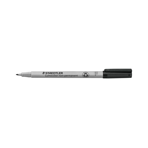 Staedtler Lumocolor Non-Permanent Universal Pen Fine 0.6mm (Pack of 10) Black 316-9 | Staedtler