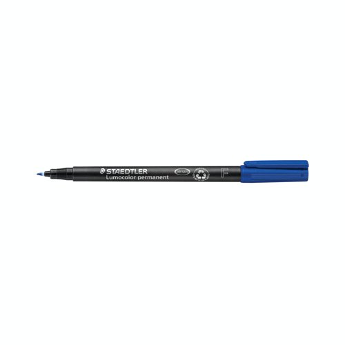 Staedtler Lumocolor Permanent Universal Pen Fine 0.6mm Blue Pack of 10 318-3 | Staedtler