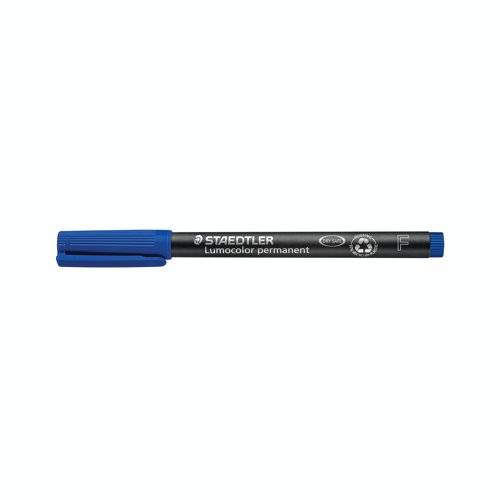 Staedtler Lumocolor Permanent Universal Pen Fine 0.6mm Blue Pack of 10 318-3