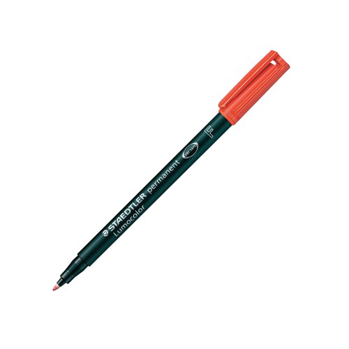 Staedtler Lumocolour Universal Pen Permanent Fine Red (10 Pack) 318-2 | Staedtler