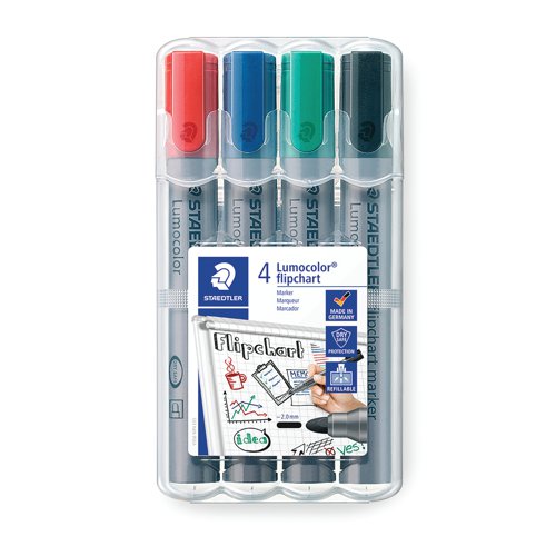 Staedtler Flipchart Marker Assorted (4 Pack) 356 WP4 | Staedtler