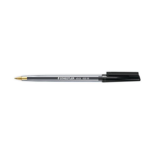 Staedtler Stick 430 Ballpoint Pen Medium Black (10 Pack) 430-M9