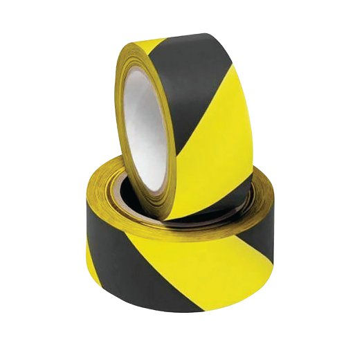 STA224734714 | Clipper's Hazard adhesive warning tapes help to meet statutory health and safety regulations. The black and yellow adhesive coloured tape indicates a hazard / caution. The adhesive tape can be used in aisles, traffic ways and other demarcation where areas can be marked out precisely, cleanly and economically. Perfect for warehouses, small work areas and production facilities.