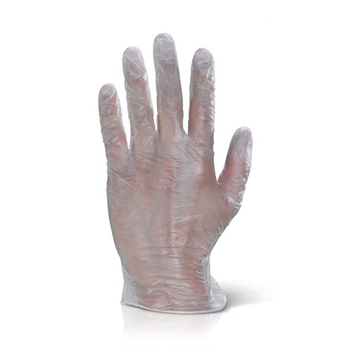 Click Vinyl Powder Free Disposable Gloves (Pack of 1000) Clear XL