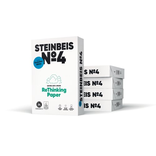 Steinbeis No.4 Recycled Paper Brilliant White A4 80g (Pack of 2500) K1701201080A