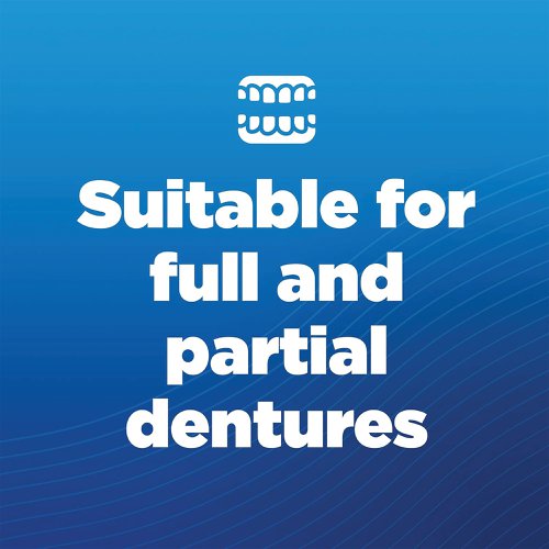 Steradent Active Plus denture cleaner hygienically cleans dentures in just 3 minutes. The formula activates thousands of micro bubbles that carry the active oxygen all around the denture killing 99.9% of bacteria. Steradent Active Plus daily denture cleaning provides a powerful in-depth clean, working where the toothbrush can't go and removing 50% more plaque than brushing alone. The formula is safe for metal parts and also suitable for both full and partial dentures. Always read the instructions before use. 30 tablets per container. Supplied in a pack of 12.