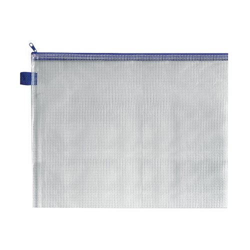 BDS Mesh Zip Bag 360x275mm Blue Zipper (Pack of 5)