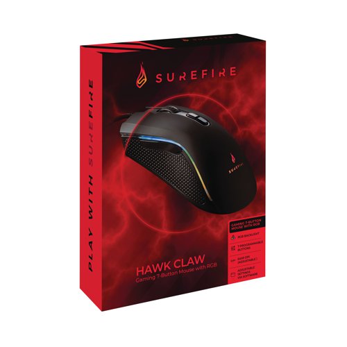 SureFire Hawk Claw Gaming 7-Button Mouse with RGB 48815 SUF48815