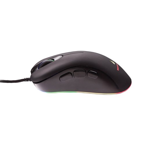 The SureFire Condor Claw Gaming Mouse has a highly responsive optical sensor with adjustable DPI of up to 6400 resolution and adjustable polling rate of up to 1000 Hz. It has 7 programmable buttons and full RGB LED lighting. System Requirements: Windows 10, 8, 7 Mac OS X 10.5 or higher USB 3.2 Gen 1 or USB 2.0 Consoles with USB port.