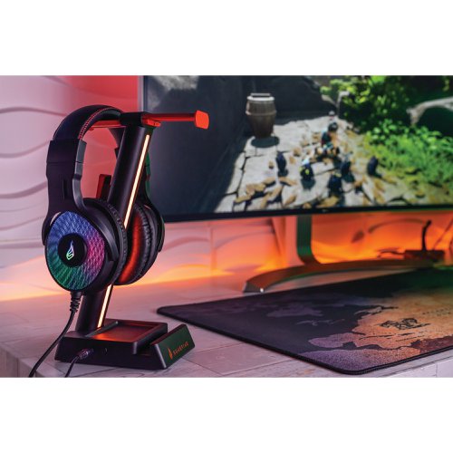 SureFire Vinson N1 Dual Balance Gaming RGB Headset Stand Black 48845