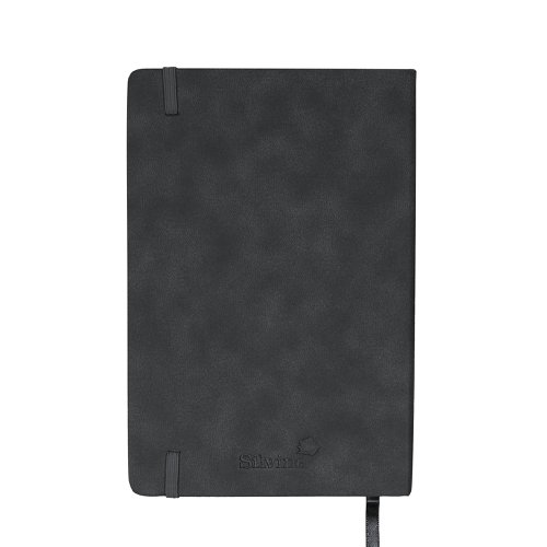 Silvine Soft Feel Executive Notebook Lined 160 Pages A5 Anthracite 197GY | Sinclairs