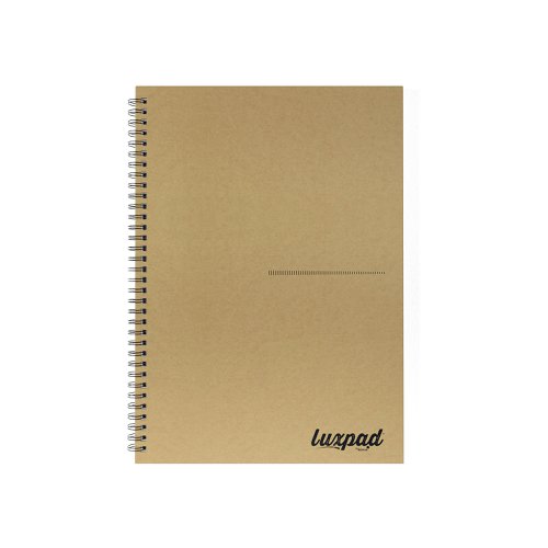 Silvine Luxpad Recycled Hardback Kraft Notebook 160pp A4 THBPINA4KR