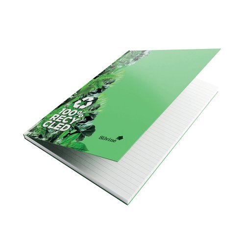 Silvine Premium Recycled Casebound Notebook Lined 120 Pages A4 R107 | Sinclairs