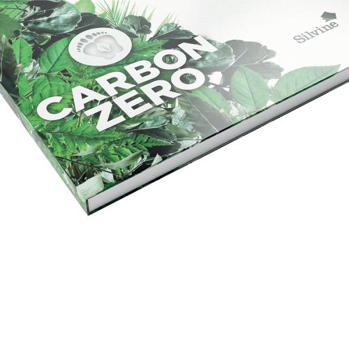 Silvine Premium Carbon Zero Certified Casebound Notebook Lined 120 Pages A4 R307 | Sinclairs