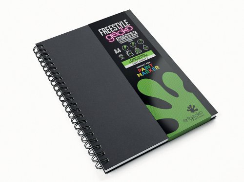 SV00410 | This Freestyle, A4 Silvine Artgecko hardback sketchbook contains 30 pages of heavyweight, 250gsm, paper sheets. The pages are made from acid-free, bleed-proof, smooth, white paper, making it perfect for POSCA markers.