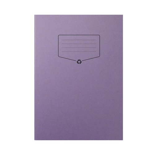 Silvine Recycled Exercise Book Lined with Margin 64 Pages A4 Purple (Pack of 10) EXRE100