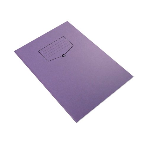 Silvine Recycled Exercise Book Lined with Margin 64 Pages A4 Purple (Pack of 10) EXRE100