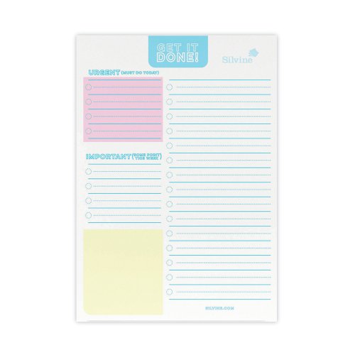 Silvine Luxpad Things To Do Desk Pad 60 Pages A5 223 Message Pads SV02040