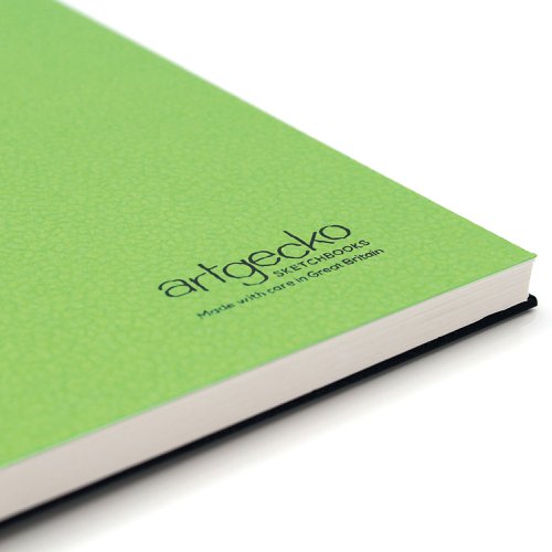 SV03577 | This British made, A4, portrait sketchbook contains 40 sheets (80 pages) of 150gsm, acid free, premium white cartridge paper. The medium surface makes it suitable for all types of media. Encased in a sturdy, black, hardback cover with a 'soft touch' laminated finish, the notebook is both durable and easy to clean. The paper is sized for wet strength, making it more resistant to bleed through and suitable for a variety of techniques. The large twin wire binding allows the sketchbook to lay flat whilst working and offers space for the sketchbook to expand as it fills with creations. Sourced from sustainable forests, this climate friendly notebook is the perfect choice for anyone looking to be more conscious about the environment.