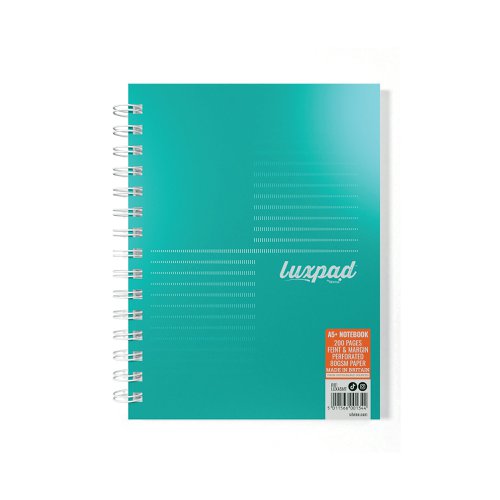 Silvine Luxpad Professional Wirebound Notebook Ruled with Margin 200 Pages A5+ (Pack of 3) LUXA5MT | Sinclairs