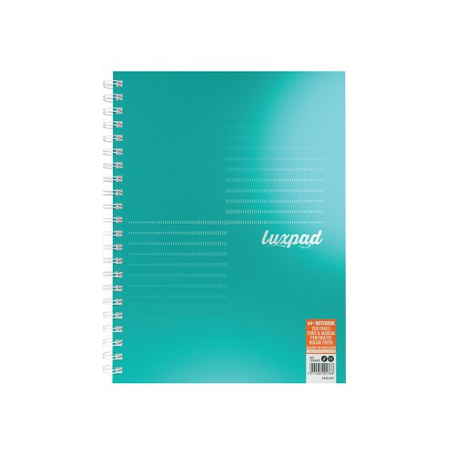 Silvine Luxpad Professional Wirebound Notebook Ruled with Margin 200 Pages A4+ (Pack of 3) LUXA4MT | Sinclairs