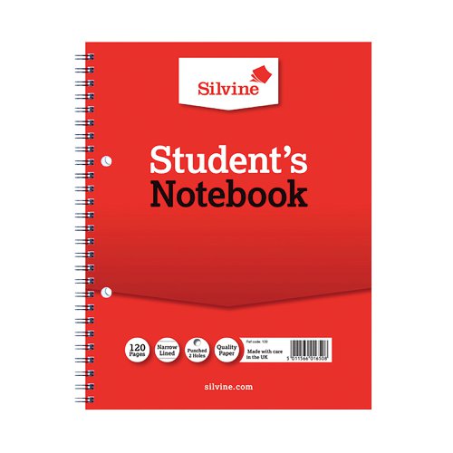 Silvine Feint Ruled Student's Notebook 120 Pages 229x178mm (12 Pack) 139 | Sinclairs