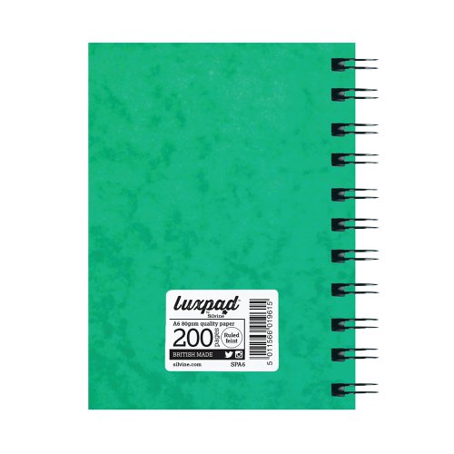 Silvine Luxpad Hardback Wirebound Notebook A6 (Pack of 12) SPA6