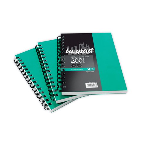 Silvine Luxpad Hardback Wirebound Notebook 200 Pages A5 (6 Pack) SPA5 | Sinclairs