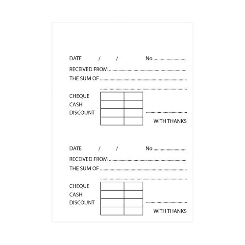 Silvine Duplicate Receipt Book 105x148mm Gummed (12 Pack) 230