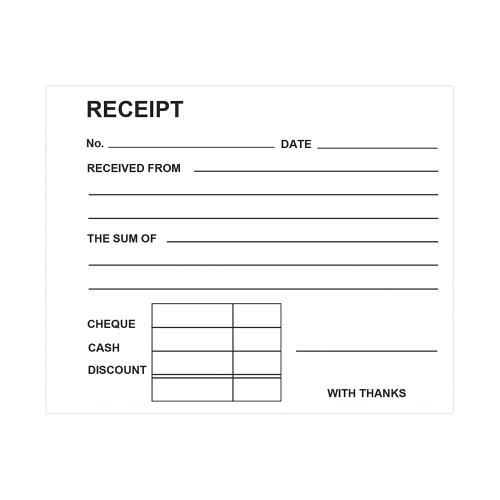 Silvine Carbonless Duplicate Receipt Book 102x127mm (12 Pack) 720-T