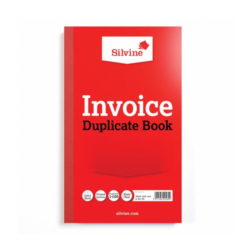 Silvine Duplicate Invoice Book 210x127mm (6 Pack) 611