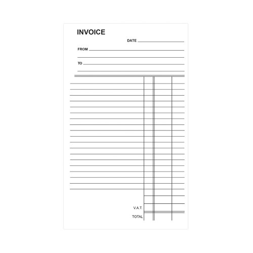 Silvine Triplicate Invoice Book 210x127mm (Pack of 6) 619