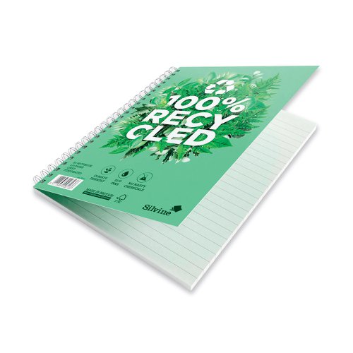 Silvine Premium Recycled Wirebound Notebook A5 (Pack of 5) R103 | Sinclairs