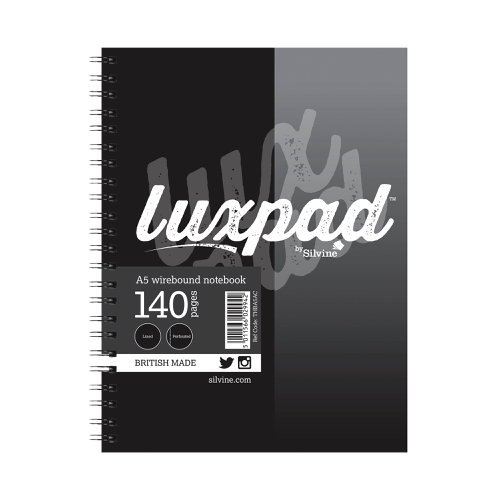 Silvine Luxpad Hardback Wirebound Notebook A5 (Pack of 12) THBA5AC | Sinclairs